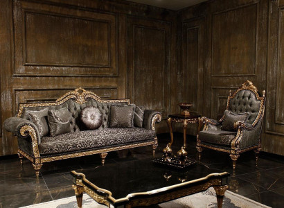 Classic Chesterfield Sofa set 3+1 Seater Designer Coffee table 3pcs
